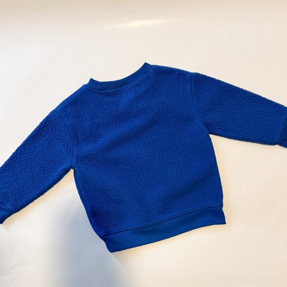 Cat & Jack sherpa blue sweater for boys or girls, size 18 months - Picture 4 of 4